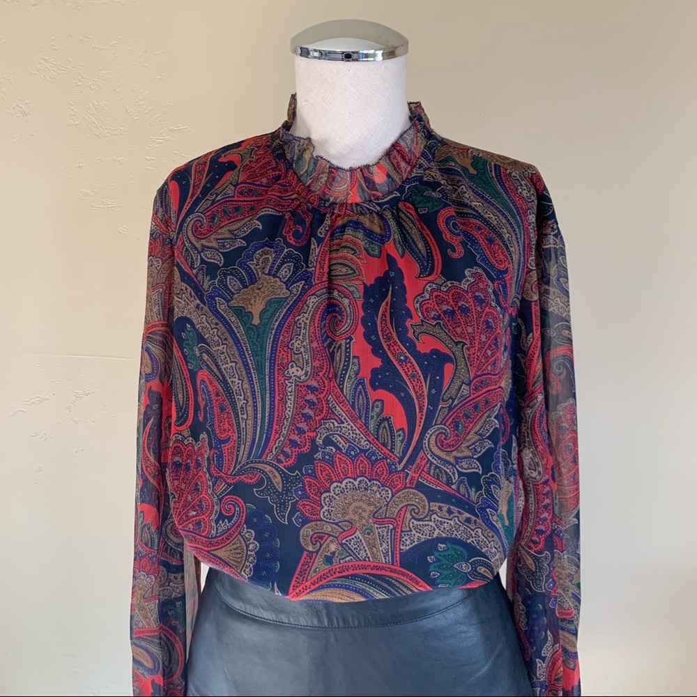 VTG Lauren Ralph Lauren Paisley Print Top
